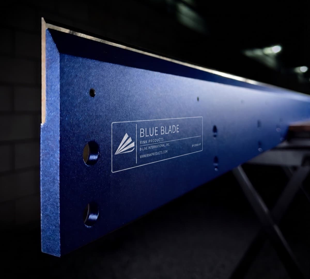 The Blue Blade - 77", a stainless steel replacement ice resurfacer blade
